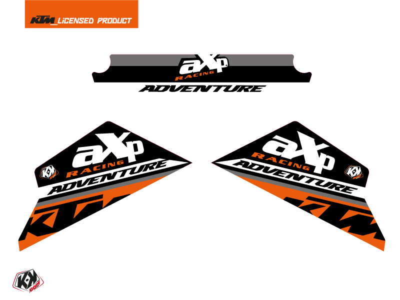 Graphic Kit Skid Plates Moto Kontrol KTM 790-890 Adventure Orange White