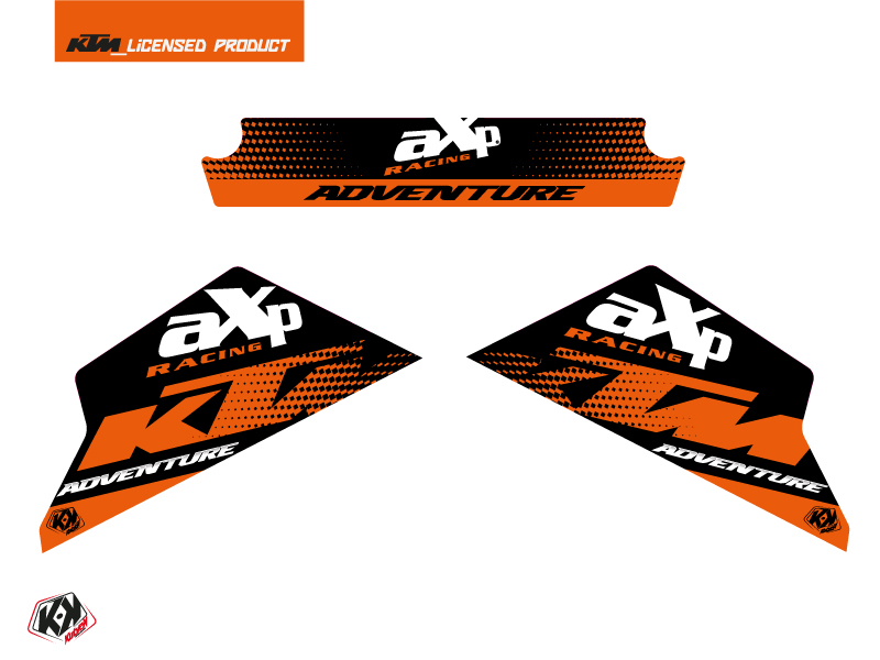 Kit Déco Sabot Moteur AXP Moto Raster KTM 790-890 Adventure Noir Orange