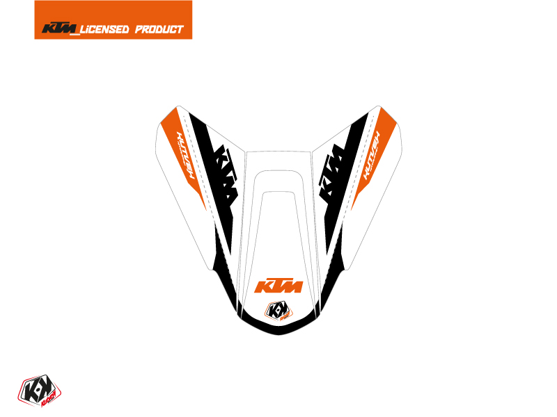 Kit Déco Capot de Selle Moto Arkade KTM Orange Blanc