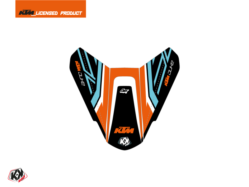 Kit Déco Capot de Selle Moto Crux KTM Orange Bleu