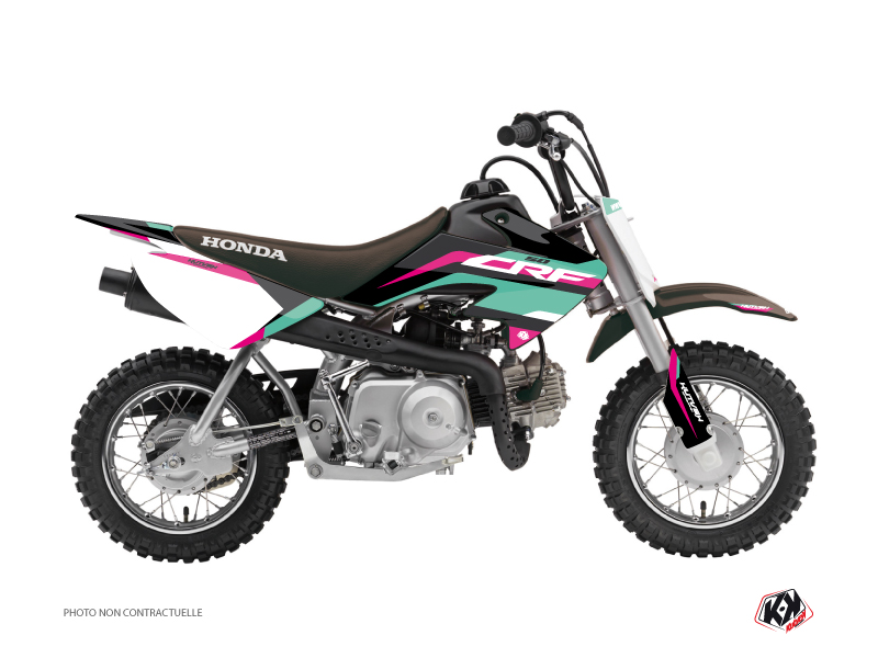 Kit Déco Moto Cross League Honda 50 CRF Turquoise