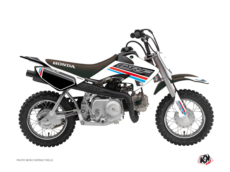 Honda 50 CRF Dirt Bike First Graphic Kit White