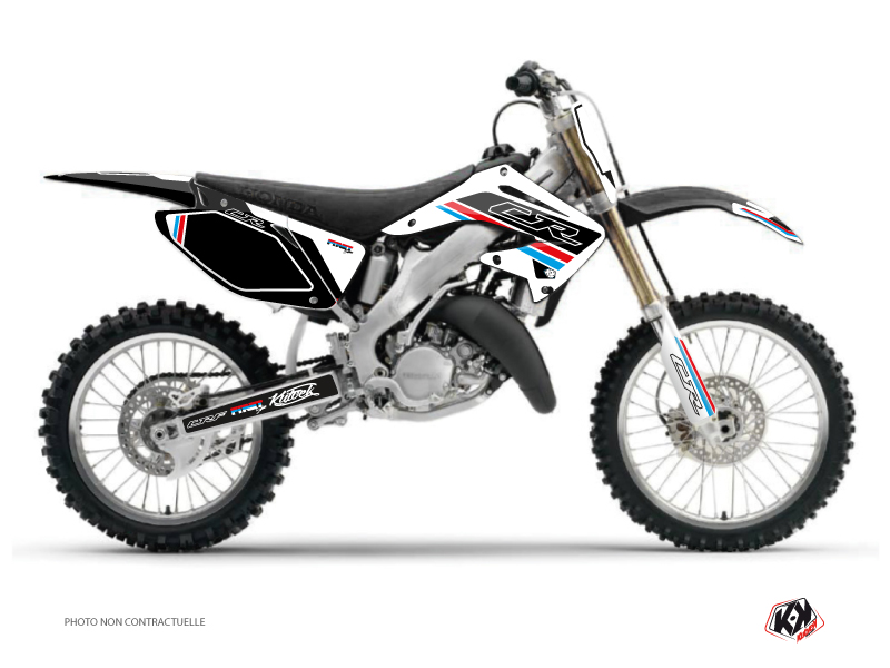 Honda 125 CR Dirt Bike First Graphic Kit White