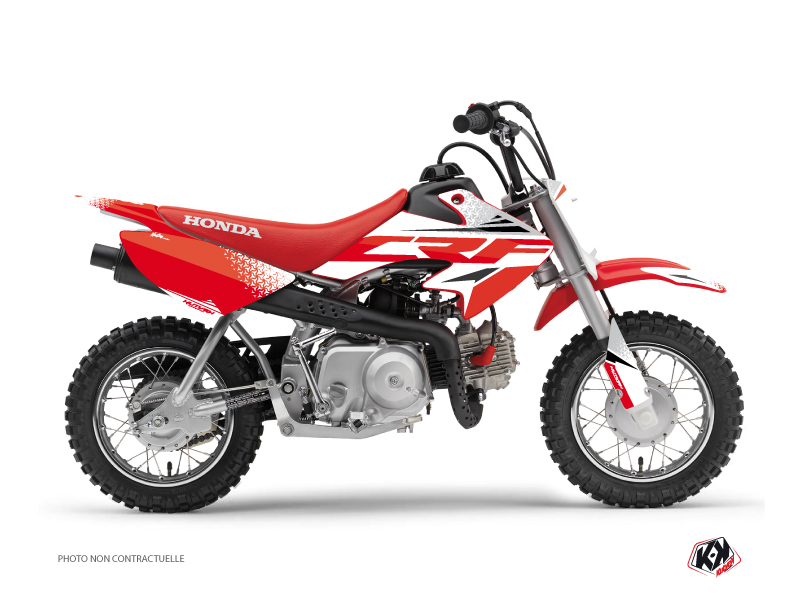 Kit Déco Moto Cross Nasting Honda 50 CRF Blanc Rouge