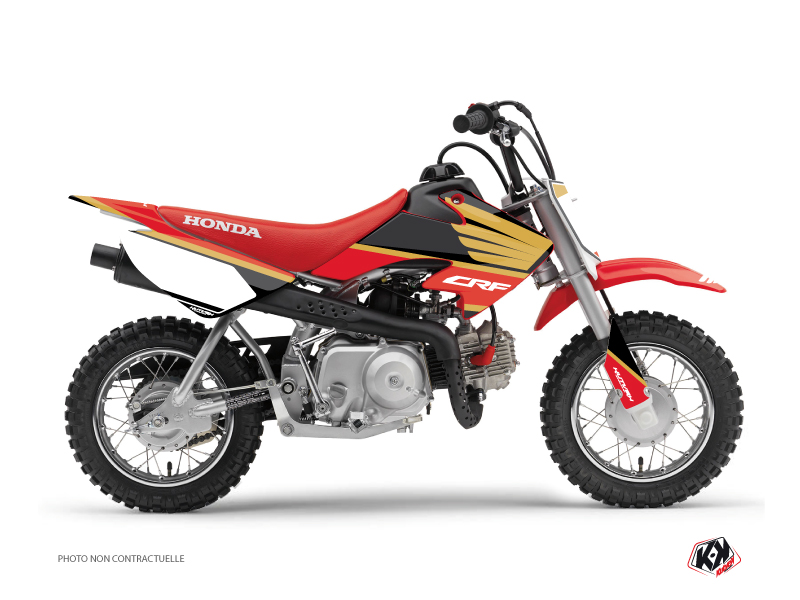 Honda 50 CRF Dirt Bike Wing Graphic Kit Gold