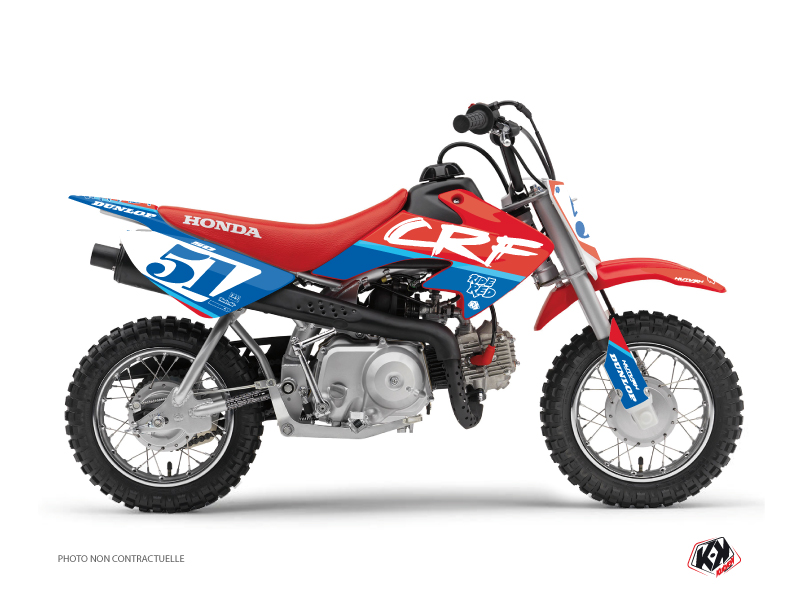 Honda 50 CRF Dirt Bike Rask Graphic Kit Blue