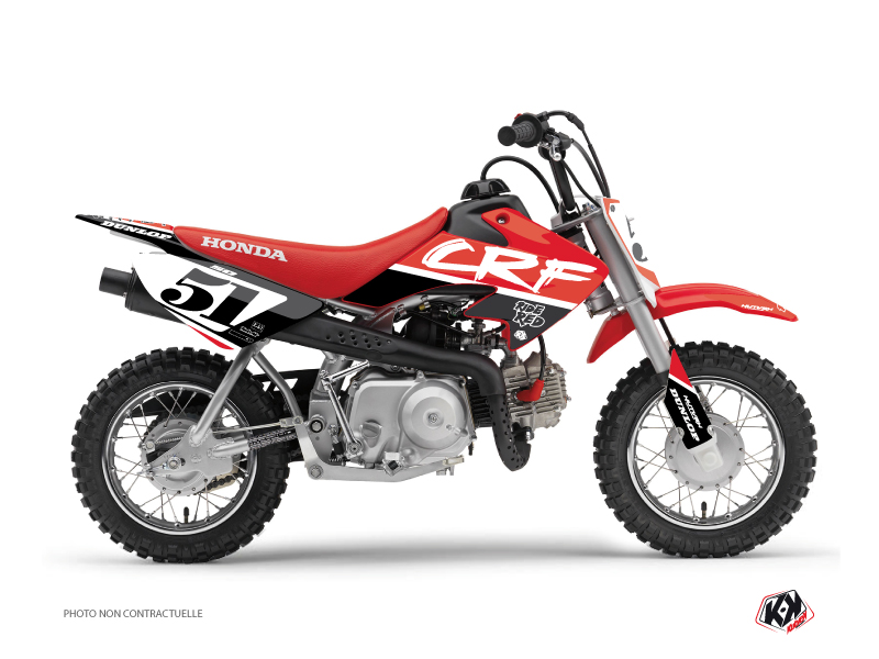 Honda 50 CRF Dirt Bike Rask Graphic Kit Black