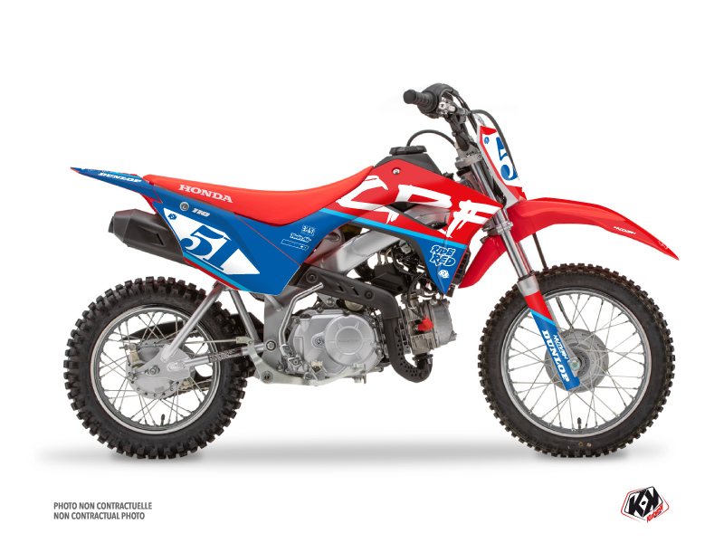 Kit Déco Moto Cross Rask Honda 110F CRF Bleu