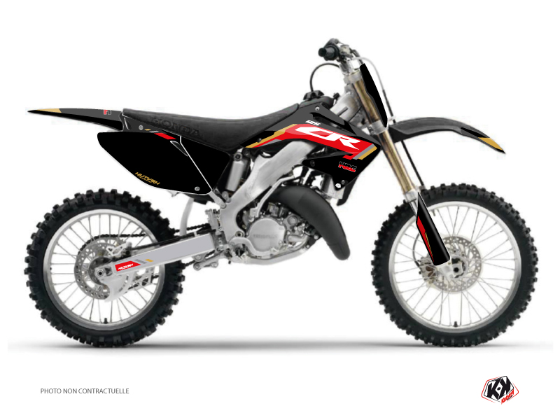 Honda 125 CR Dirt Bike Works Graphic Kit Black