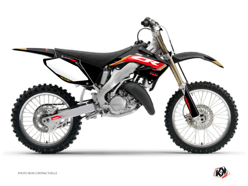 Honda 250 CR Dirt Bike Works Graphic Kit Black