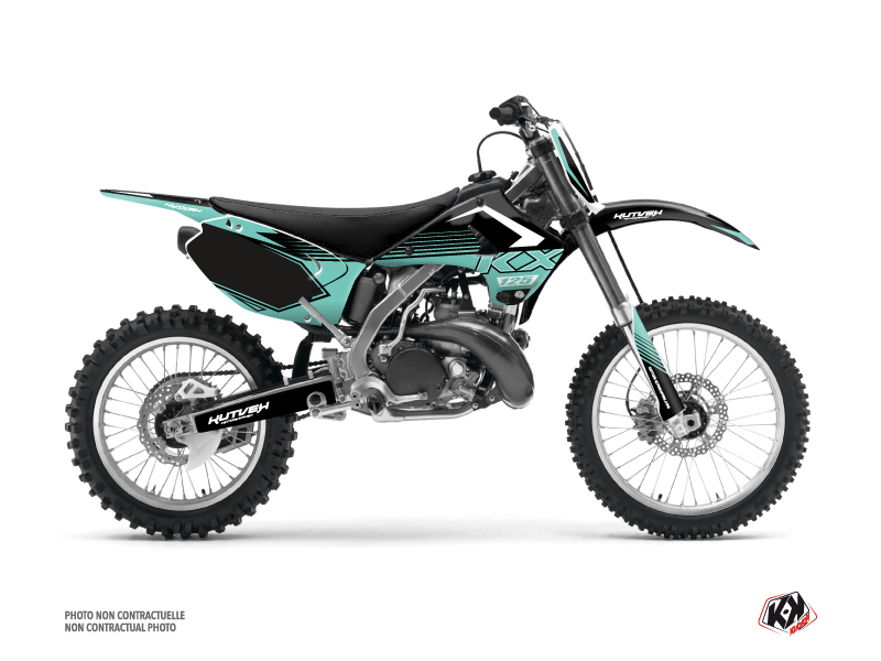 Kawasaki 125 KX Dirt Bike Claw Graphic Kit Turquoise