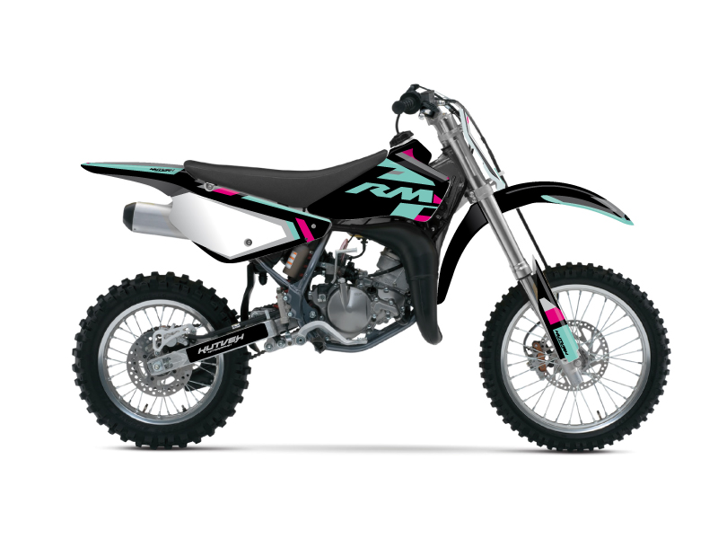 Kit Déco Moto Cross Label Suzuki 85 RM Turquoise