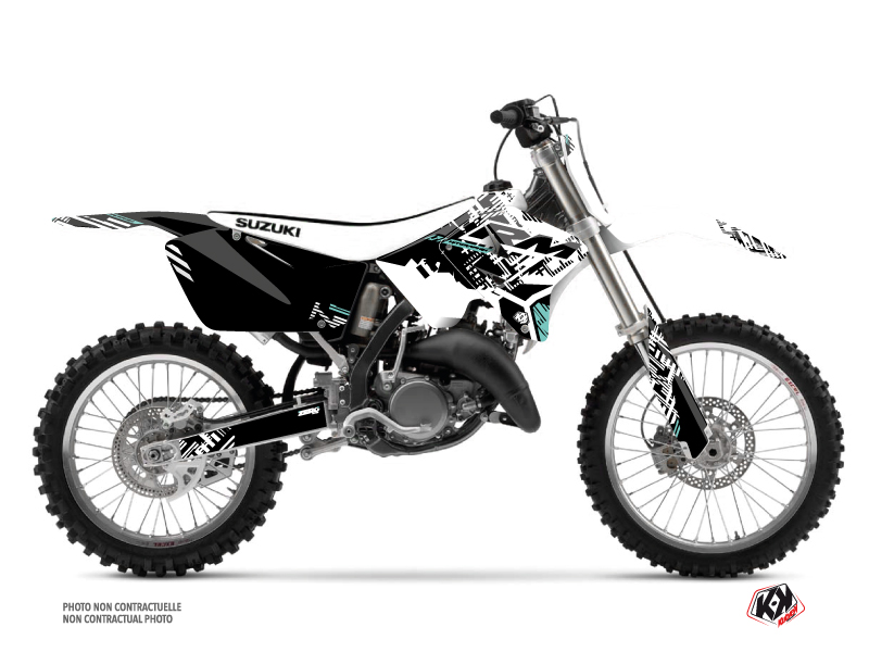 Suzuki 125 RM Dirt Bike Zero Graphic Kit Turquoise