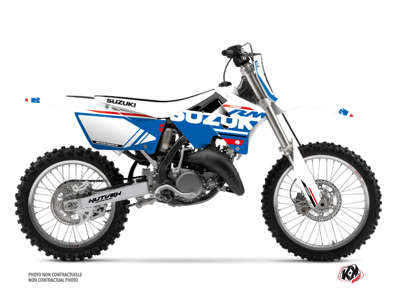 Suzuki 250 RM Dirt Bike Grade Graphic Kit White