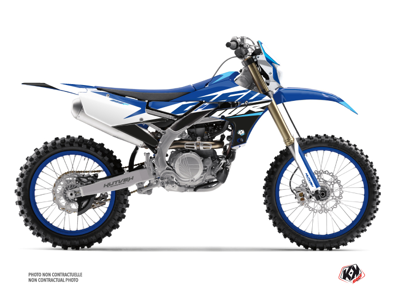 Yamaha 250 WRF Dirt Bike Skew Graphic Kit Blue