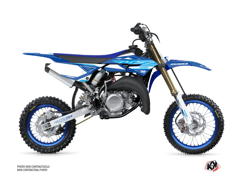 Kit Déco Moto Cross Outline Yamaha 65 YZ Bleu