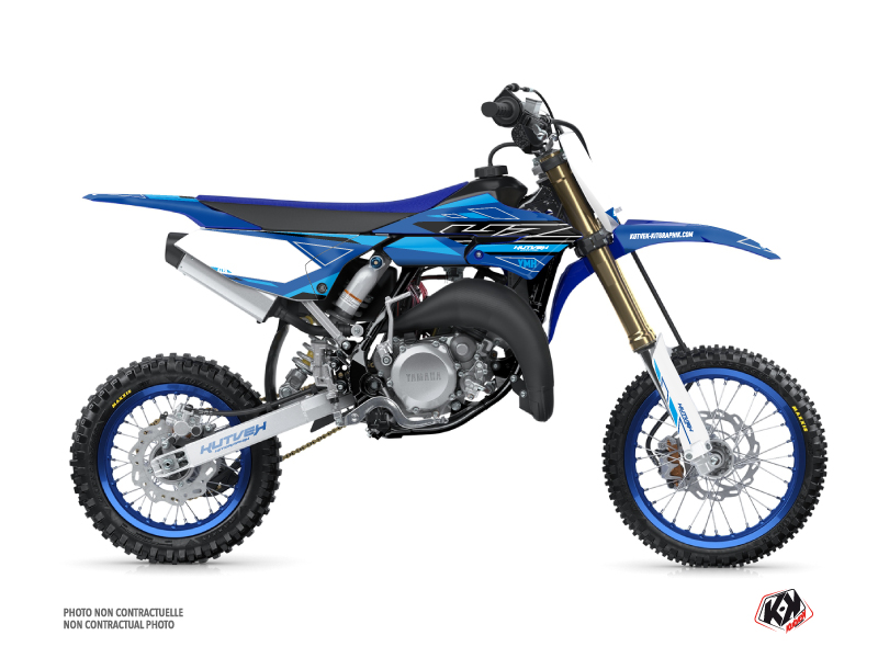 Yamaha 65 YZ Dirt Bike Outline Graphic Kit Cyan