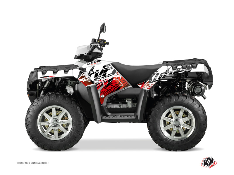 Polaris 850 Sportsman Forest ATV Eraser Graphic Kit Red White