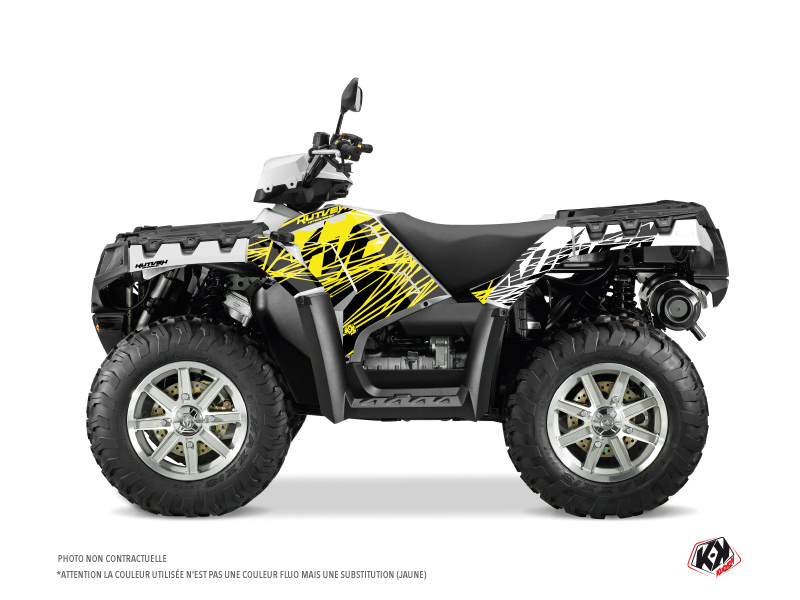 Polaris 850 Sportsman Forest ATV Eraser Fluo Graphic Kit Yellow