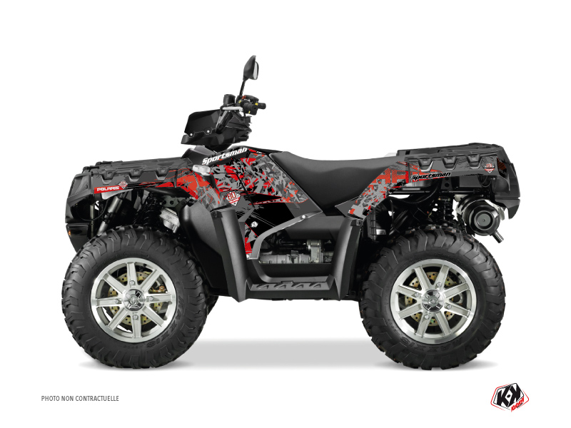 Polaris 850 Sportsman Forest ATV 60th Anniversary V2 Graphic Kit Black Red