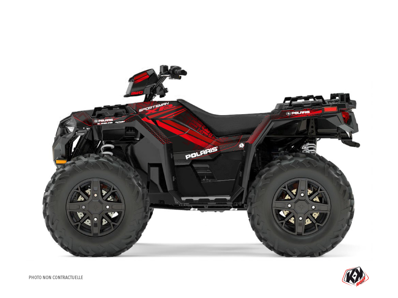 Kit Déco Quad Rock Polaris 850 Sportsman Forest Noir Rouge