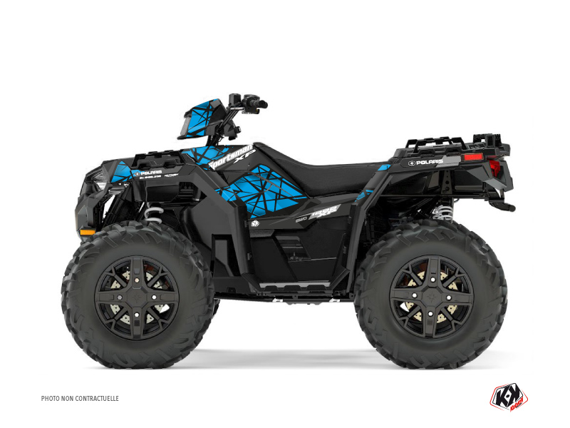 Polaris 850 Sportsman Forest ATV Spin Graphic Kit Blue