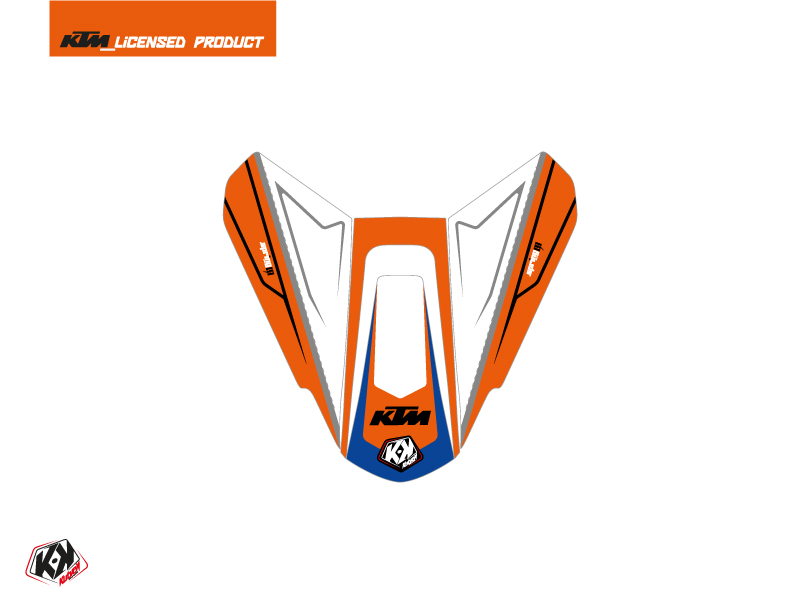 Kit Déco Capot de Selle Moto Spring KTM Blanc Orange