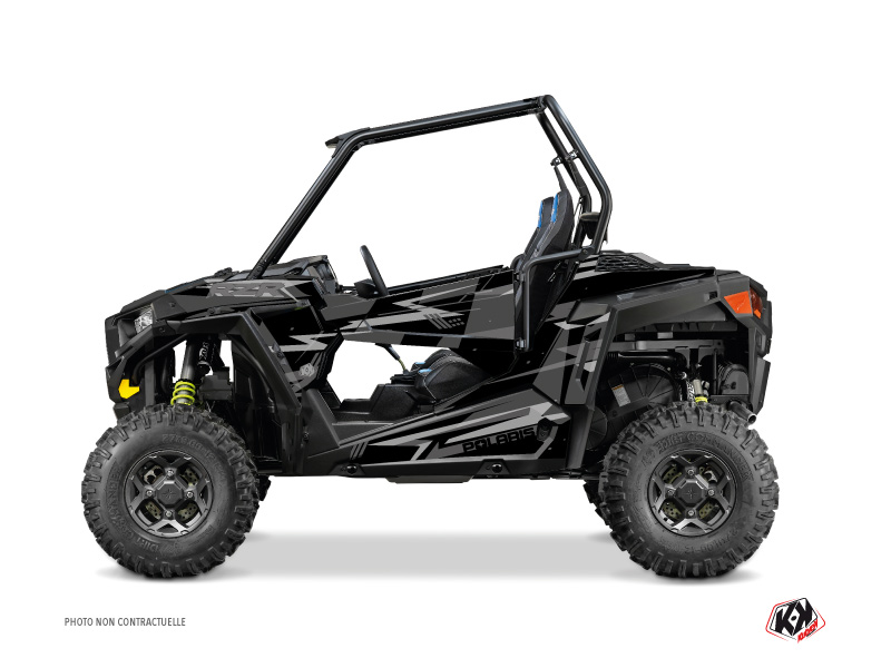 Polaris RZR 900 UTV Abstract Graphic Kit Black Grey