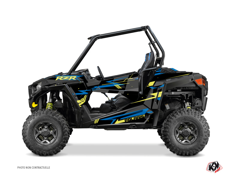 Polaris RZR 900 S UTV Abstract Graphic Kit Blue Yellow