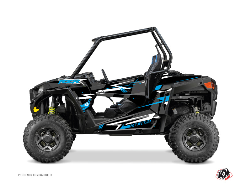 Polaris RZR 900 S UTV Abstract Graphic Kit Black Blue