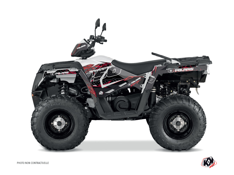 Polaris 450 Sportsman ATV Action Graphic Kit Red