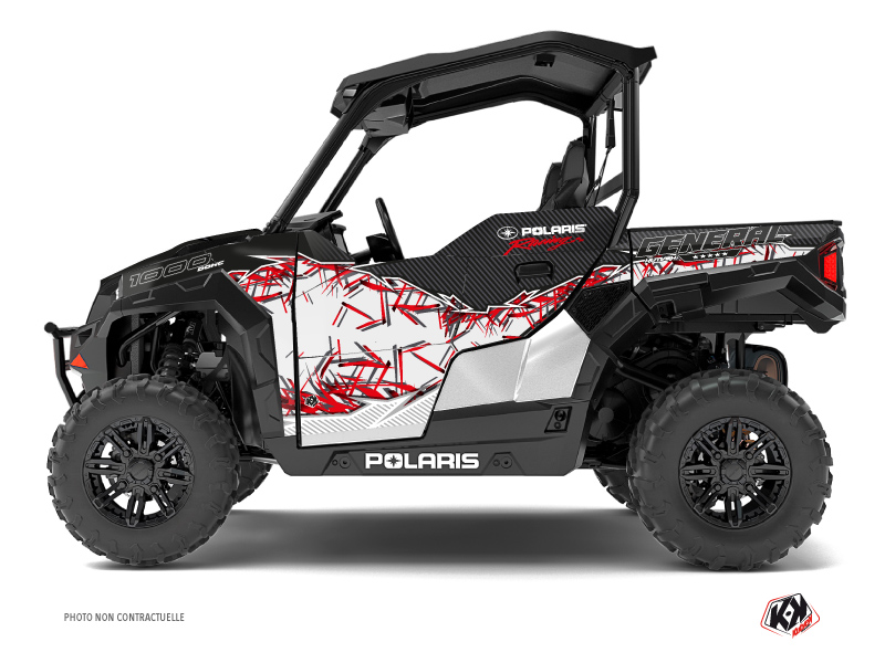 Polaris GENERAL 1000 UTV Action Graphic Kit Red White