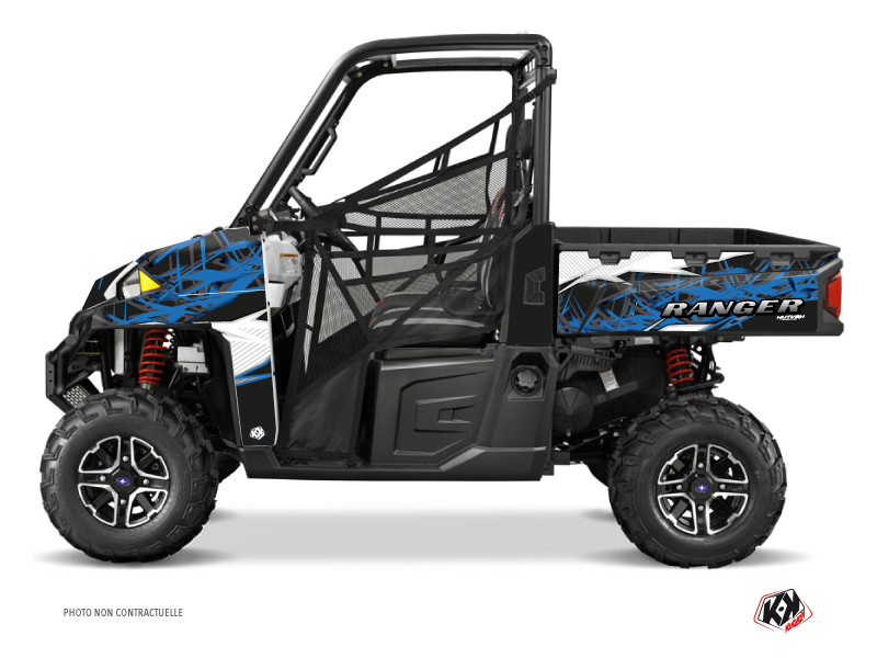 Polaris Ranger 900 XP UTV Action Graphic Kit Blue