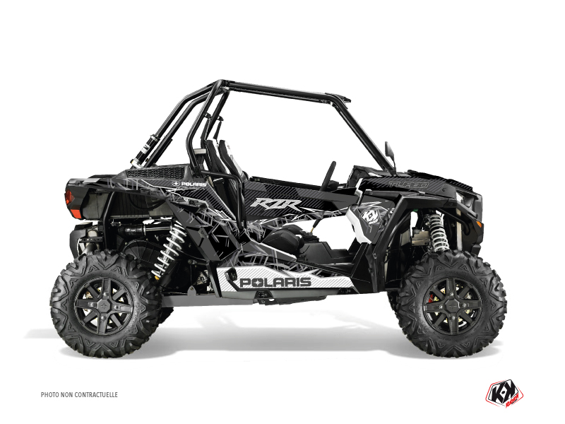 Polaris RZR 1000 Turbo UTV Action Graphic Kit Black Grey