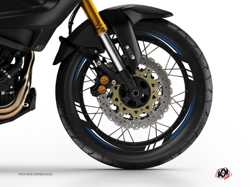 Graphic Kit Wheel decals Dirt Bike Trail Adventure Yamaha XTZ 1200 Super Tenere Black Blue