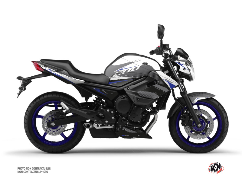 Yamaha XJ6 Street Bike Airline Graphic Kit White Blue