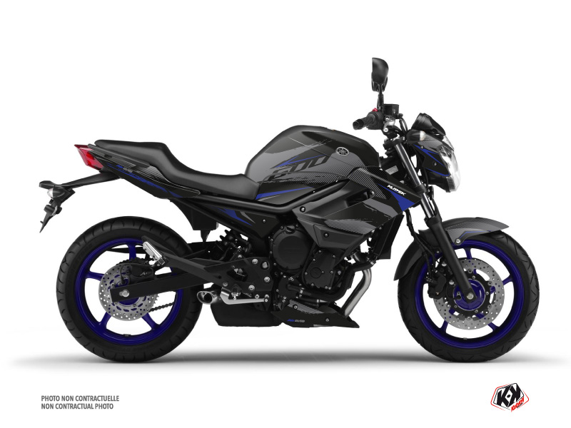 Yamaha XJ6 Street Bike Airline Graphic Kit Black Blue