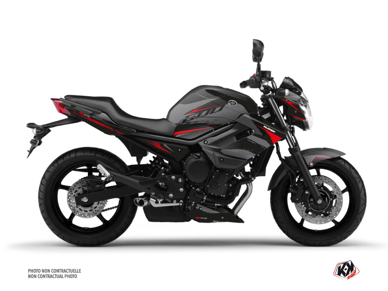 Yamaha XJ6 Street Bike Airline Graphic Kit Black Red