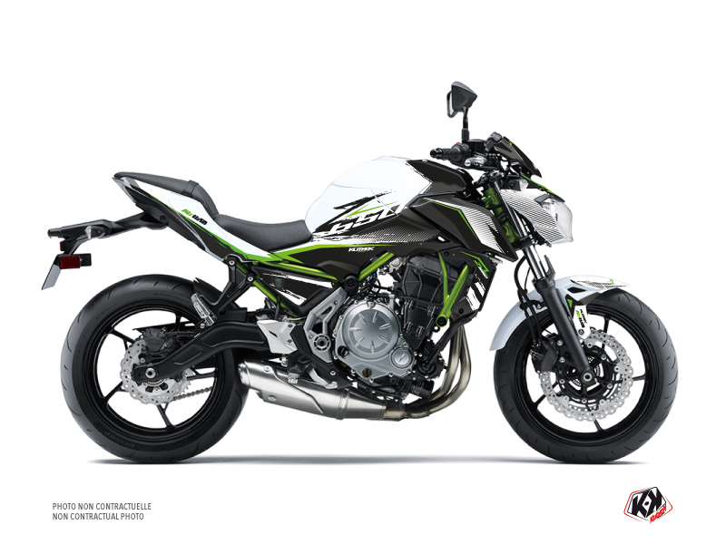 Kawasaki Z 650 Street Bike Airline Graphic Kit White Green