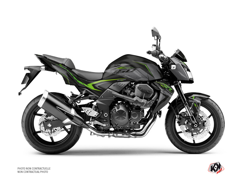 Kit Déco Moto Airline Kawasaki Z 750 Noir Vert