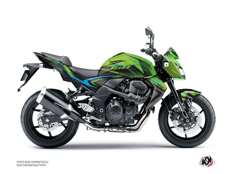 Kit Déco Moto Airline Kawasaki Z 750 Vert Bleu