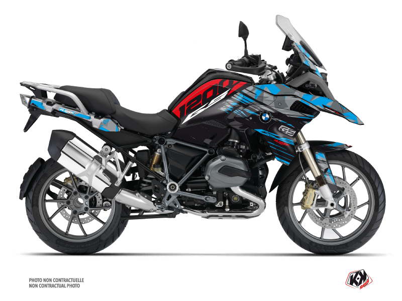 BMW R 1200 GS Street Bike Akte Graphic Kit Blue Red