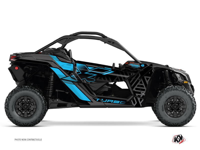 Can Am Maverick X3 UTV Alpha Graphic Kit Black Blue