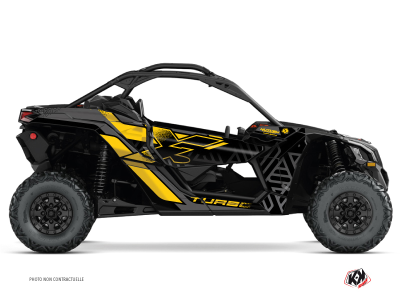 Can Am Maverick X3 UTV Alpha Graphic Kit Black Yellow