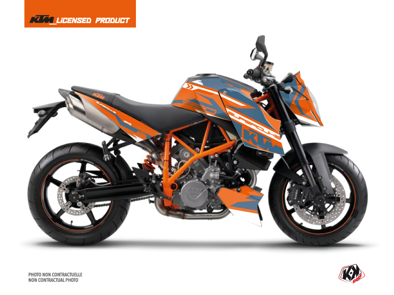 Kit Déco Moto Arkade KTM Super Duke 990 Orange Bleu