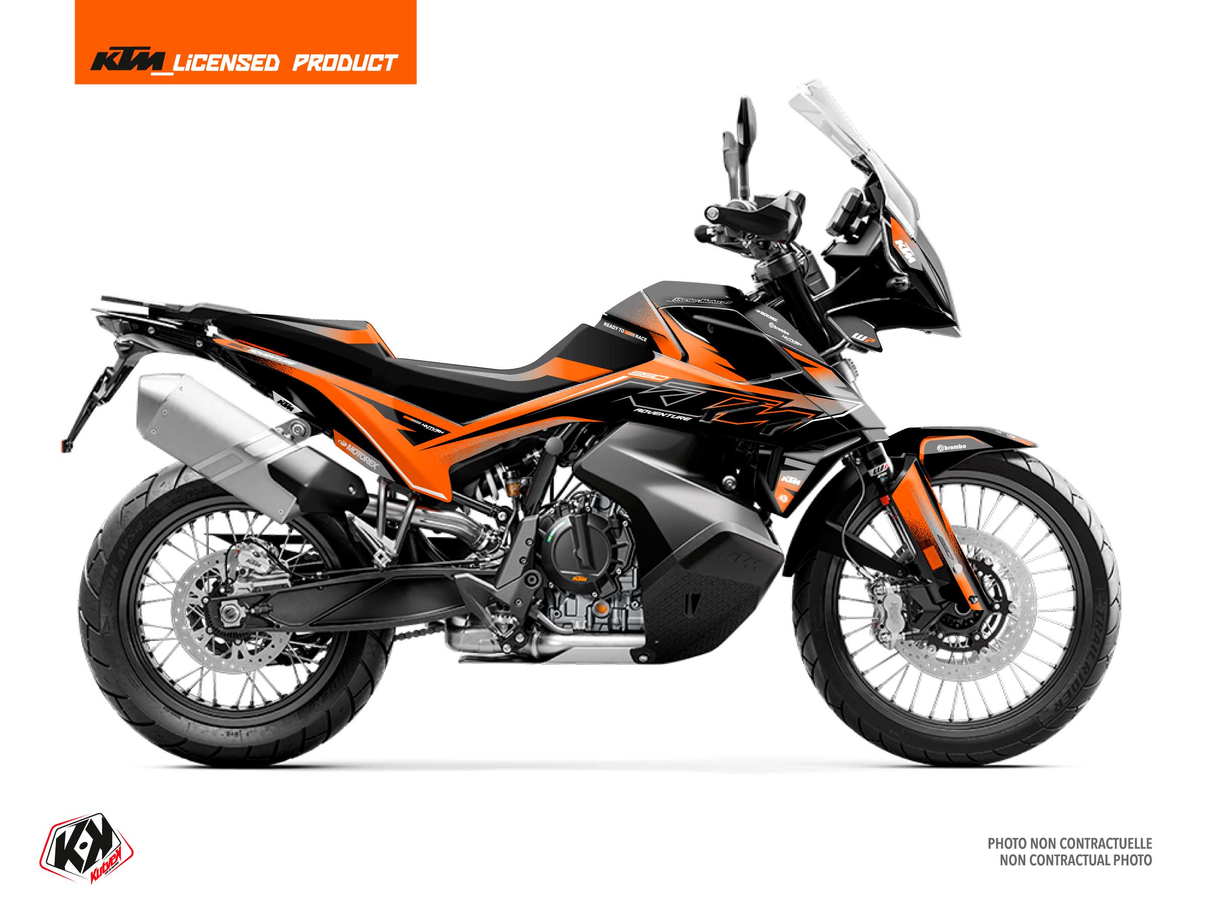 KTM ADVENTURE 790 STREET BIKE AURORA GRAPHIC KIT ORANGE