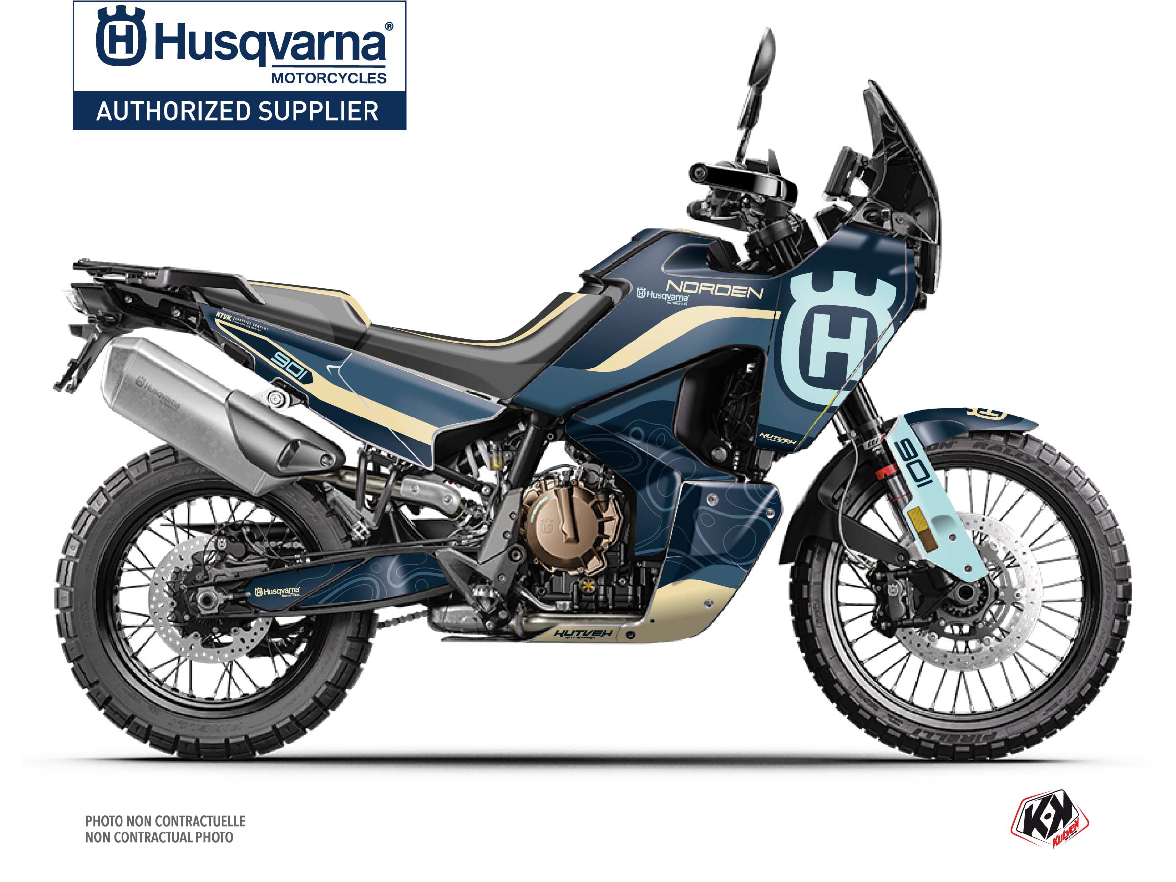 Kit Déco Moto AUSTRAL Husqvarna Norden 901 Bleu FULL