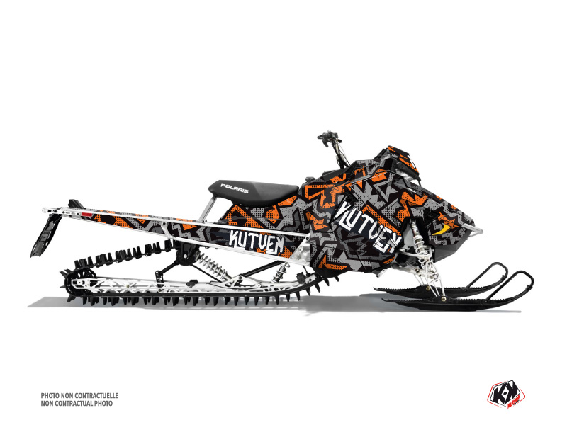 Polaris Axys Snowmobile Aztek Graphic Kit Grey Orange