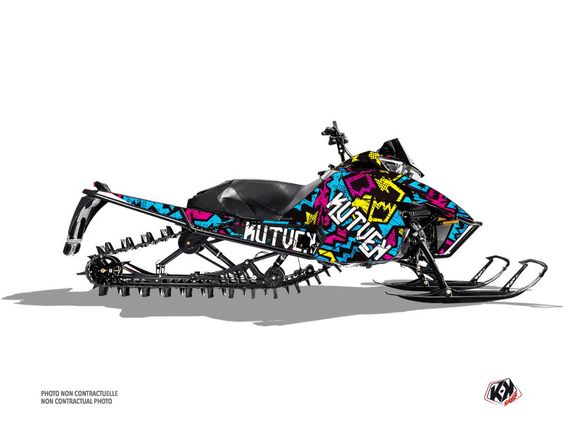 Arctic Cat Pro Climb Snowmobile Aztek Graphic Kit Blue Pink