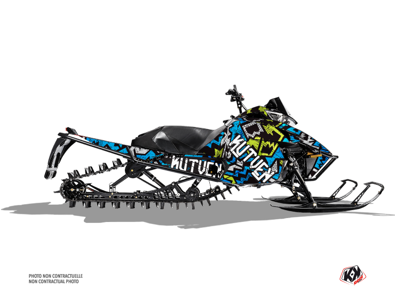 Kit Déco Motoneige Aztek Arctic Cat Pro Climb Bleu Vert